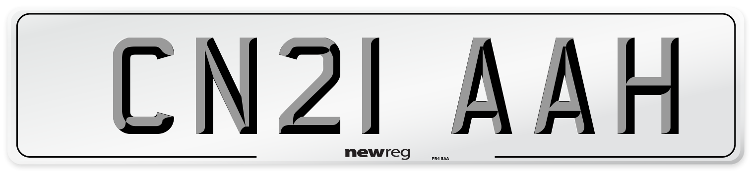 CN21 AAH Number Plate from New Reg